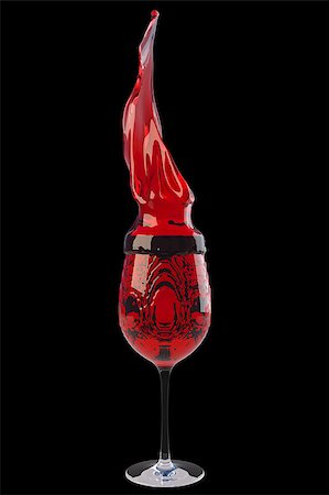 simsearch:400-04955788,k - goblet with the wine in the form of fire. isolated on black. Stock Photo - Budget Royalty-Free & Subscription, Code: 400-04898089