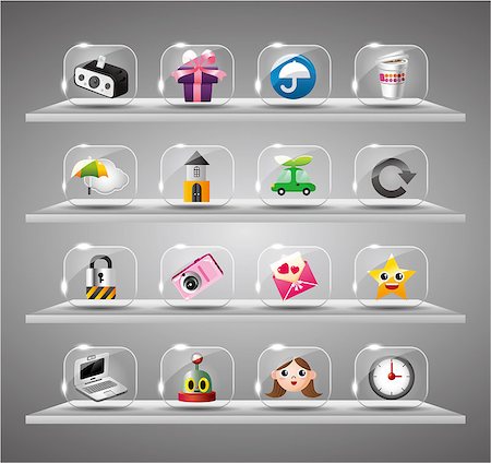 Website Internet Icons ,Transparent Glass Button Stock Photo - Budget Royalty-Free & Subscription, Code: 400-04898188