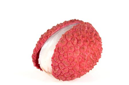 southern china - fresh red lychees on a white background Stock Photo - Budget Royalty-Free & Subscription, Code: 400-04898344