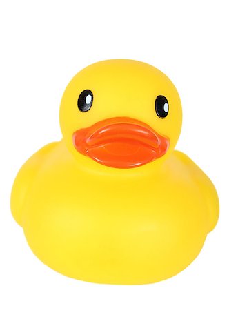 simsearch:400-04240306,k - Yellow toy duck with orange beak on white Stock Photo - Budget Royalty-Free & Subscription, Code: 400-04898559