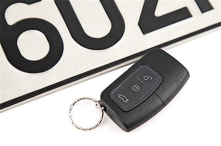 registration number - remote controlled car key and registration plate Stock Photo - Budget Royalty-Free & Subscription, Code: 400-04898758