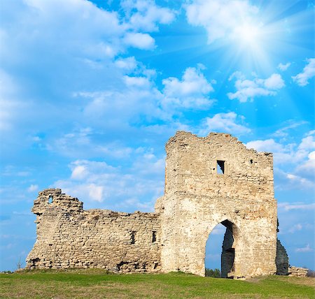 simsearch:400-05243959,k - Spring view of ancient castle ruins ( Kremenets city , Ternopil Region, Ukraine). Built in 12th century. Stock Photo - Budget Royalty-Free & Subscription, Code: 400-04898806