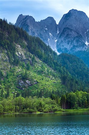 simsearch:400-08431417,k - Beautiful summer Alpine  lake Gosausee view (Austria) Photographie de stock - Aubaine LD & Abonnement, Code: 400-04898812