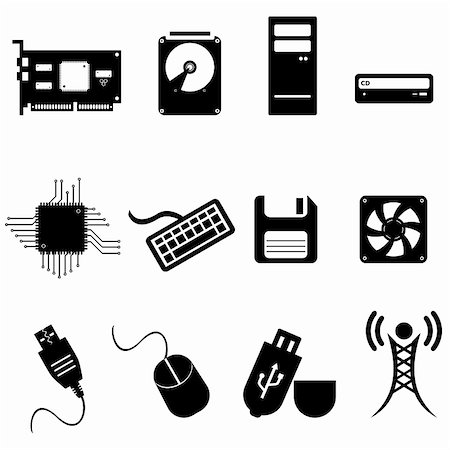 drawing plug - Computer and technology icon set Stock Photo - Budget Royalty-Free & Subscription, Code: 400-04898871