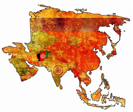 simsearch:400-04724193,k - old political map of asia with flag of afghanistan Stock Photo - Budget Royalty-Free & Subscription, Code: 400-04899130