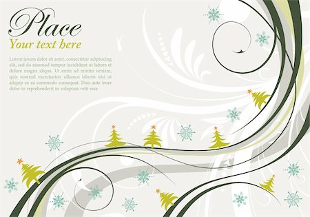 simsearch:400-05374108,k - Christmas Background with Christmas Tree and Wave Pattern, element for design, vector illustration Stock Photo - Budget Royalty-Free & Subscription, Code: 400-04899170