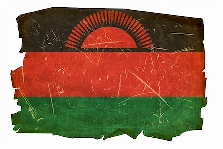 simsearch:400-04899420,k - Malawi Flag old, isolated on white background Stock Photo - Budget Royalty-Free & Subscription, Code: 400-04899407