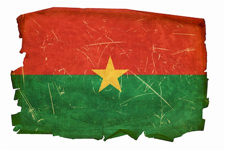 simsearch:400-04899420,k - Burkina Faso flag old, isolated on white background Stock Photo - Budget Royalty-Free & Subscription, Code: 400-04899403