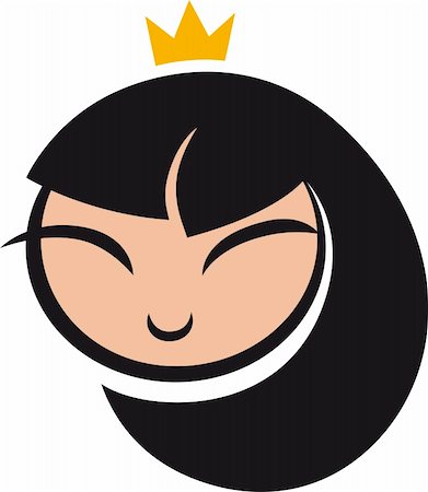 icon illustration of cartoon princess Stock Photo - Budget Royalty-Free & Subscription, Code: 400-04899642