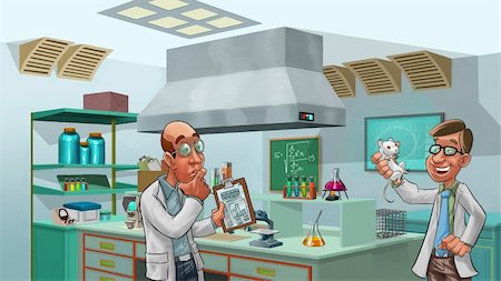 empty classroom wall - two doctors looking a lab rat, there is so many tolls in the room Stock Photo - Budget Royalty-Free & Subscription, Code: 400-04899837