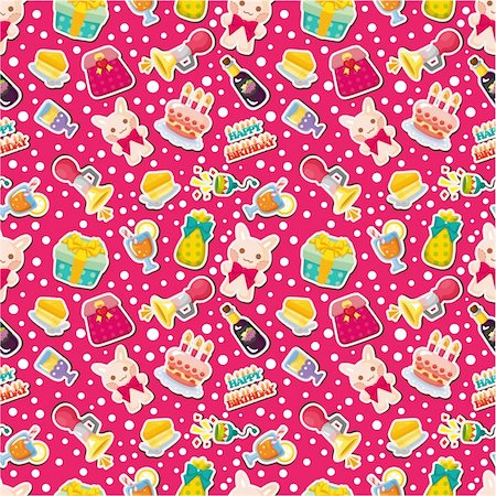 fun happy colorful background images - seamless birthday pattern Stock Photo - Budget Royalty-Free & Subscription, Code: 400-04899971