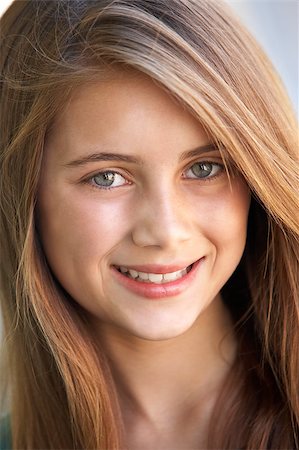 Portrait Of Girl Smiling Stock Photo - Budget Royalty-Free & Subscription, Code: 400-04890020