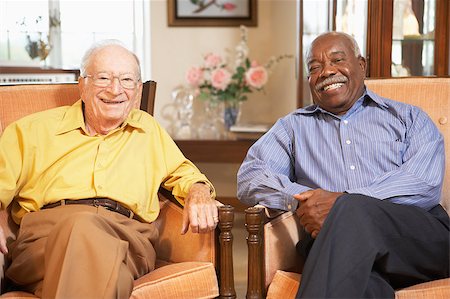 simsearch:400-04890264,k - Senior men relaxing in armchairs Stock Photo - Budget Royalty-Free & Subscription, Code: 400-04890267