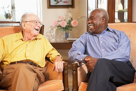 simsearch:400-04890264,k - Senior men relaxing in armchairs Stock Photo - Budget Royalty-Free & Subscription, Code: 400-04890268
