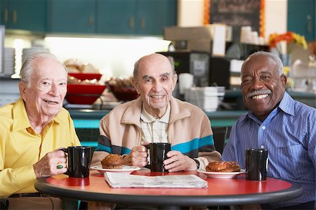 simsearch:400-04890264,k - Senior men drinking tea together Stock Photo - Budget Royalty-Free & Subscription, Code: 400-04890278