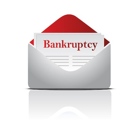 eviction - bankruptcy notice letter and envelope over a white background Stock Photo - Budget Royalty-Free & Subscription, Code: 400-04890967