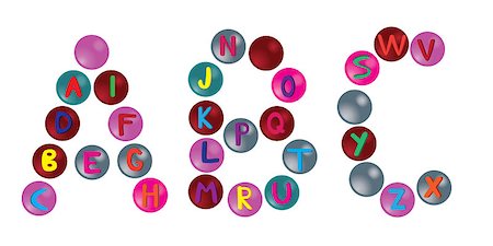 Vector illustration alphabet letters on the buttons Stock Photo - Budget Royalty-Free & Subscription, Code: 400-04891018