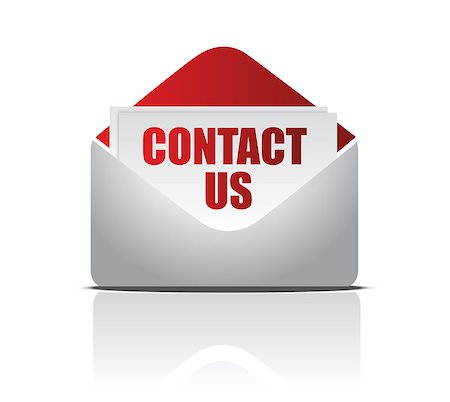 simsearch:400-06849040,k - letter with Contact us card, isolated on white Stockbilder - Microstock & Abonnement, Bildnummer: 400-04891119