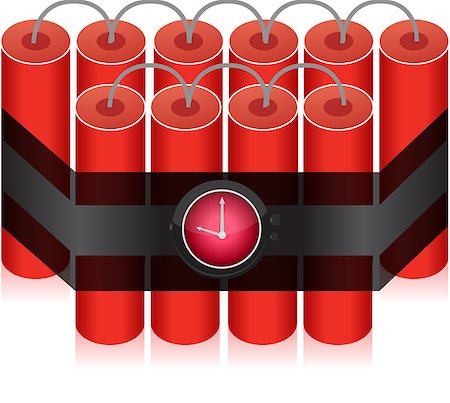 simsearch:400-05388310,k - Countdown Time Bomb - Dynamite illustration design isolated over white Stock Photo - Budget Royalty-Free & Subscription, Code: 400-04891111