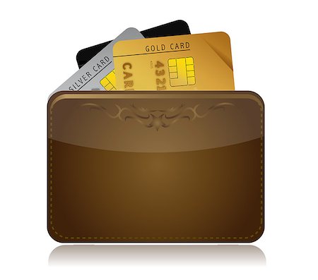 simsearch:400-06921414,k - Leather wallet with credit cards inside. Photographie de stock - Aubaine LD & Abonnement, Code: 400-04891149