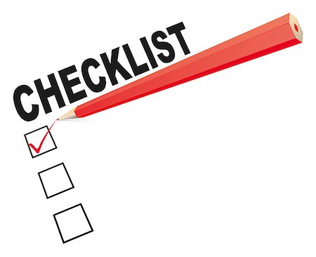 simsearch:400-05719450,k - An image of a checklist with a red pencil Foto de stock - Super Valor sin royalties y Suscripción, Código: 400-04891490