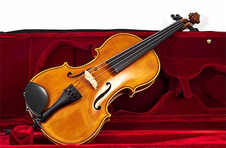 simsearch:400-04794660,k - Italian wooden violin with red case Foto de stock - Royalty-Free Super Valor e Assinatura, Número: 400-04891633