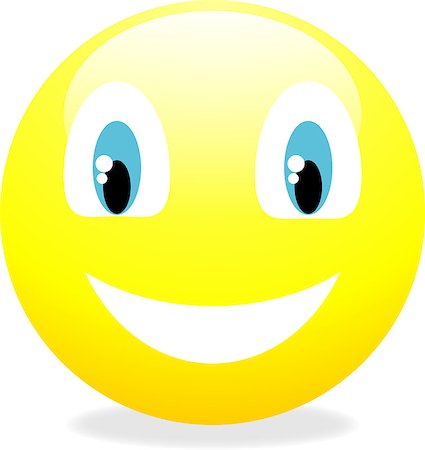 simsearch:400-04283811,k - Vector smiley yellow emoticon. Perfect for icon, button, badge. Photographie de stock - Aubaine LD & Abonnement, Code: 400-04891738