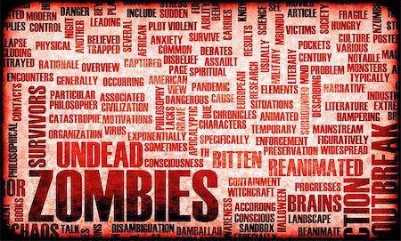 Zombies in the Undead Apocalypse Outbreak Art Stock Photo - Budget Royalty-Free & Subscription, Code: 400-04892224