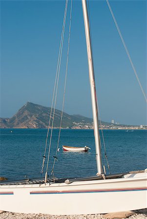 Fishing and leisure watercraft on Altea Bay, Costa Blanca, Spain Stock Photo - Budget Royalty-Free & Subscription, Code: 400-04892308