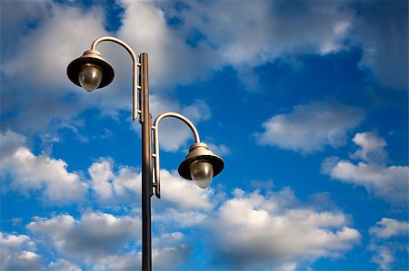 Urban landscape with lamppost and dramatize sky Stock Photo - Budget Royalty-Free & Subscription, Code: 400-04892578