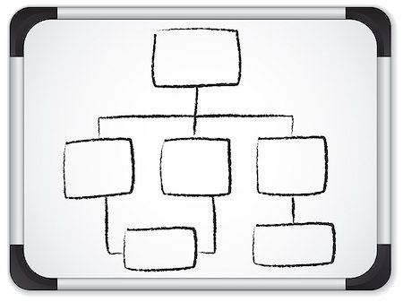 simsearch:400-05124201,k - Vector - Organization chart whiteboard written in black background. Stockbilder - Microstock & Abonnement, Bildnummer: 400-04893013