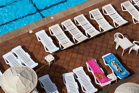 Bird's eye view of a swimming pool from sixth floor on Mediterranean hotel. Stock Photo - Budget Royalty-Free & Subscription, Code: 400-04893069