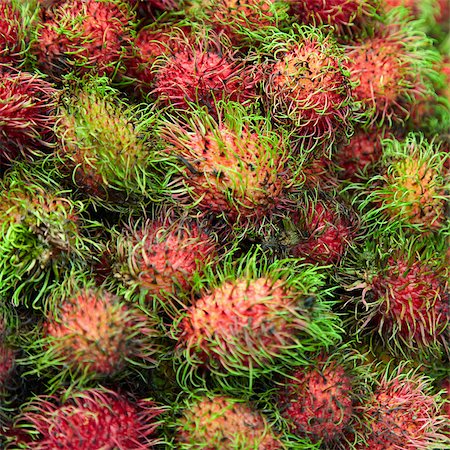 simsearch:400-09220883,k - Square background of ripe fruits - rambutan Stock Photo - Budget Royalty-Free & Subscription, Code: 400-04893321