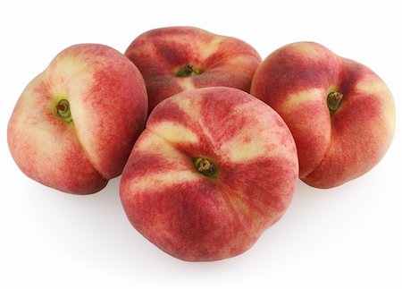simsearch:400-07675974,k - Chinese flat peaches isolated on a white background Stock Photo - Budget Royalty-Free & Subscription, Code: 400-04904106