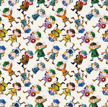 simsearch:400-05705321,k - cartoon vikings pirate seamless pattern Fotografie stock - Microstock e Abbonamento, Codice: 400-04905364