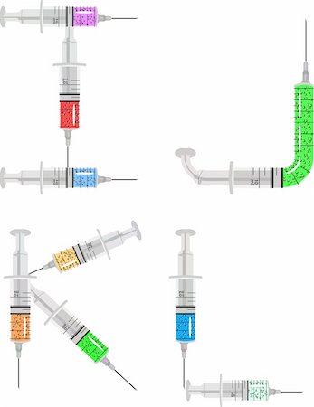 syringe alphabet Stock Photo - Budget Royalty-Free & Subscription, Code: 400-04905612