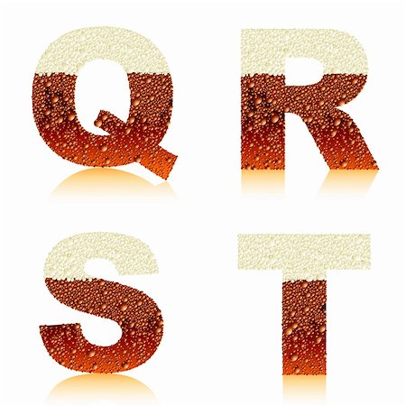 food letter t - alphabet dark beer QRST, this illustration may be useful as designer work Stock Photo - Budget Royalty-Free & Subscription, Code: 400-04905623