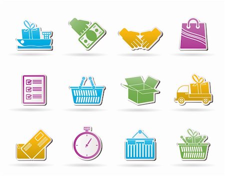 Shipping and logistic icons - vector icon set Stock Photo - Budget Royalty-Free & Subscription, Code: 400-04906098