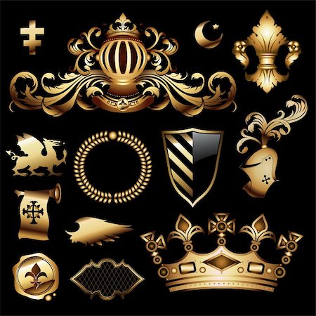 simsearch:640-02948141,k - heraldic royal set, this illustration may be useful as designer work Fotografie stock - Microstock e Abbonamento, Codice: 400-04906233