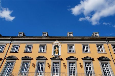 University of Bonn in Germany on background of blue sky with clouds Stock Photo - Budget Royalty-Free & Subscription, Code: 400-04906351