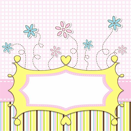 simsearch:400-05885839,k - Template cards for the girl, vector illustration, eps10 Foto de stock - Royalty-Free Super Valor e Assinatura, Número: 400-04906527