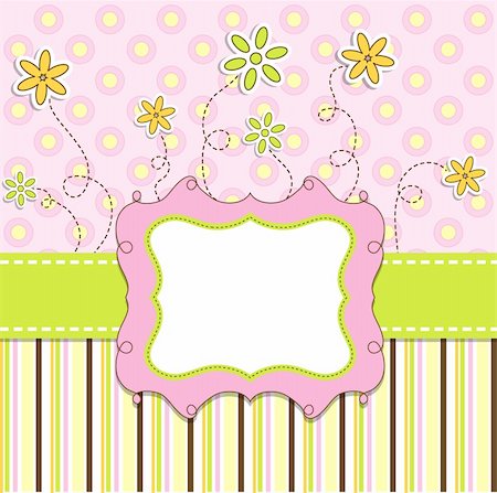 simsearch:400-05885839,k - Template cards for the girl, vector illustration, eps10 Foto de stock - Royalty-Free Super Valor e Assinatura, Número: 400-04906533