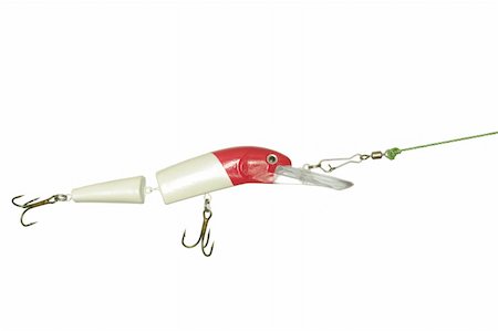 simsearch:400-04377726,k - long white red wobbler for fishing on white background Foto de stock - Super Valor sin royalties y Suscripción, Código: 400-04907074