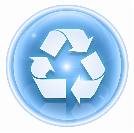 simsearch:400-04001346,k - Recycling symbol icon ice, isolated on white background. Foto de stock - Royalty-Free Super Valor e Assinatura, Número: 400-04907185