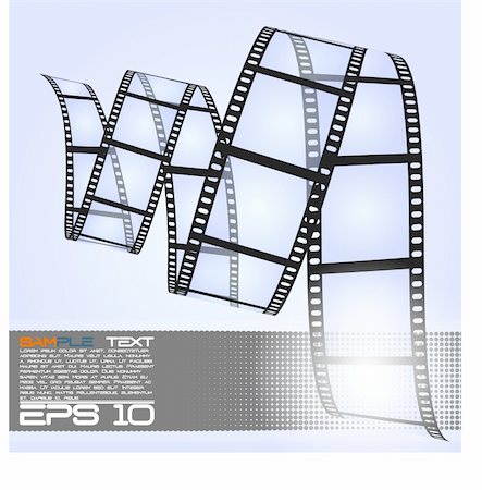 film roll - eps10 filmstrip Stock Photo - Budget Royalty-Free & Subscription, Code: 400-04907240