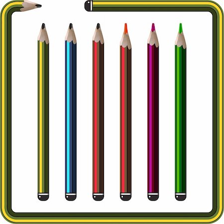 Pencils (vector) Stockbilder - Microstock & Abonnement, Bildnummer: 400-04907259