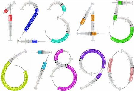 syringe numbers Stock Photo - Budget Royalty-Free & Subscription, Code: 400-04907266