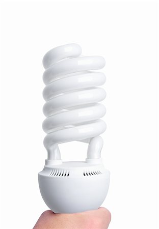 simsearch:400-04750349,k - Fluorescent light big bulb isolated on a white background. Stock Photo - Budget Royalty-Free & Subscription, Code: 400-04907474