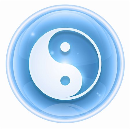 simsearch:400-05154191,k - yin yang symbol icon ice, isolated on white background. Stock Photo - Budget Royalty-Free & Subscription, Code: 400-04907494