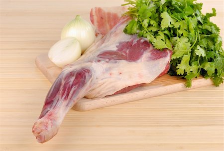 simsearch:652-03803644,k - raw lamb meat with onion and spices Stock Photo - Budget Royalty-Free & Subscription, Code: 400-04907631